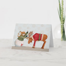 Merry Christmoose - Grußkarte Feiertagskarte