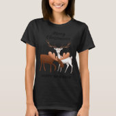 Merry Christmoose Happy New Deer T Shirt  (Vorderseite)