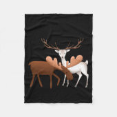 Merry Christmoose Happy New Deer T Shirt Fleecedecke (Vorderseite)