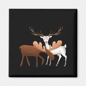 Merry Christmoose Happy New Deer T Shirt  Magnet (Vorne)
