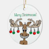Merry Christmoose Holiday Keramik Ornament (Links)