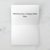 Merry Christmoose mit einem Hut Feiertagskarte (Innenseite)