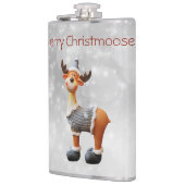 Merry Christmoose mit einem Hut Flachmann (Links)