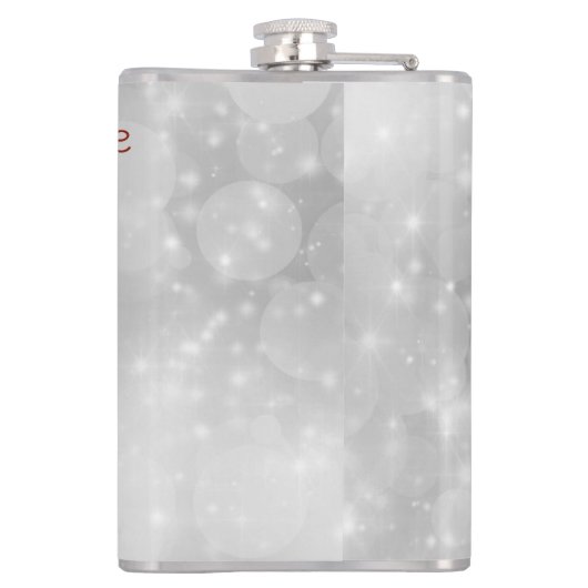 Merry Christmoose mit einem Hut Flachmann (Rückseite)