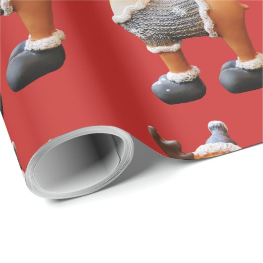 Merry Christmoose mit einem Hut Geschenkpapier (Rolleneckpunkt)