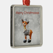 Merry Christmoose mit einem Hut Ornament Aus Metall (Rechts)