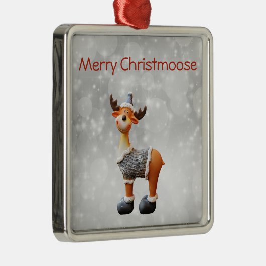 Merry Christmoose mit einem Hut Ornament Aus Metall (Rechts)