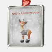 Merry Christmoose mit einem Hut Ornament Aus Metall (Links)