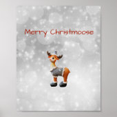 Merry Christmoose mit einem Hut Poster (Vorne)