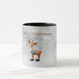Merry Christmoose mit einem Hut Tasse