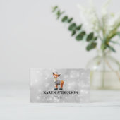 Merry Christmoose mit einem Hut Visitenkarte (Stehend Vorderseite)