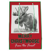 Merry Christmoose Mittlere Geschenktüte (Rückseite)