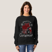 Merry Christmoose Moose Buffalo Red Kariert Christ Sweatshirt (Vorne ganz)