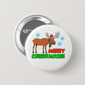 Merry Christmoose Niedlich Holiday Pub Button (Vorne & Hinten)