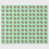 Merry Christmoose Personalisiert Weihnachten Geschenkpapier (Flach)