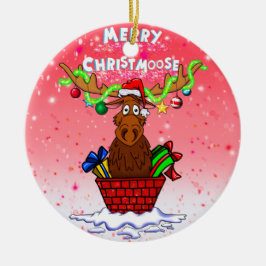 "Merry Christmoose" Santa Elose Weihnachtsschmuck