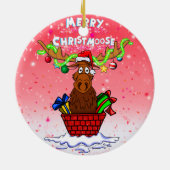 "Merry Christmoose" Santa Elose Weihnachtsschmuck (Hinten)