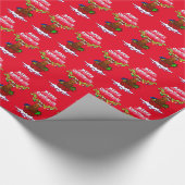 "Merry Christmoose" Santa Elose Wrapping Paper Geschenkpapier (Ecke)