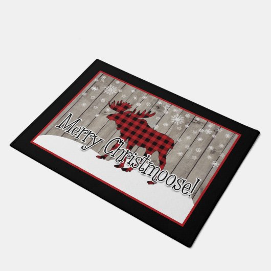 Merry Christmoose - Small Fußmatte (Schrägansicht)