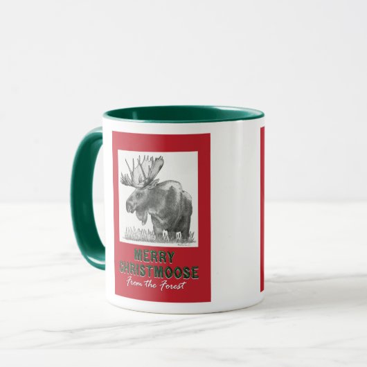 Merry Christmoose Tasse (Vorderseite Links)