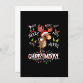 Merry Christmoose Xmas Else Family Matching Group Einladung (Vorne/Hinten)