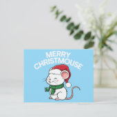 Merry Christmouse Feiertagspostkarte (Stehend Vorderseite)