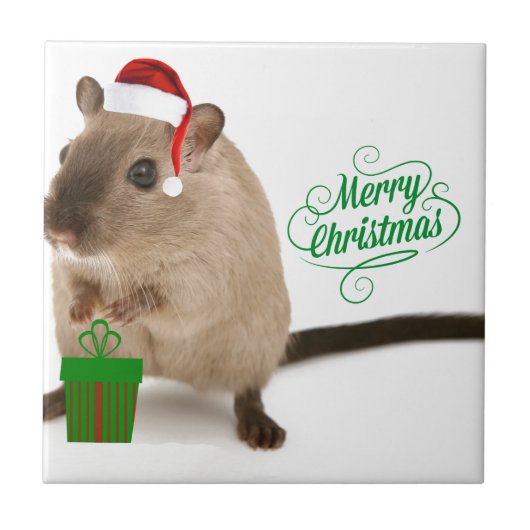 Merry Christmouse Fliese (Vorderseite)