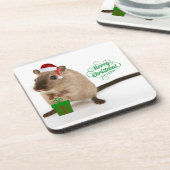 Merry Christmouse Getränkeuntersetzer (Linke Seite)