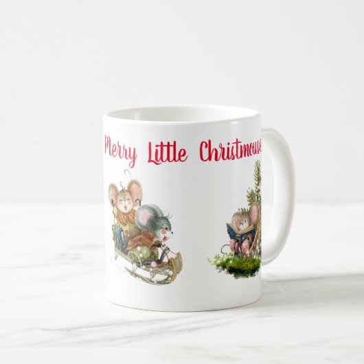 Merry Christmouse Kaffeetasse (VorderseiteRechts)