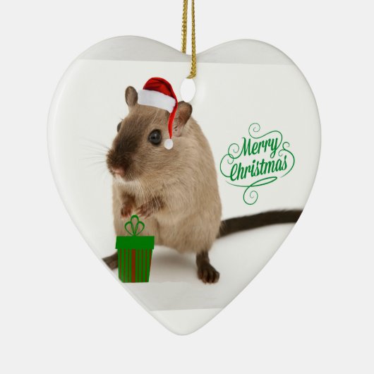 Merry Christmouse Keramik Ornament (Rechts)