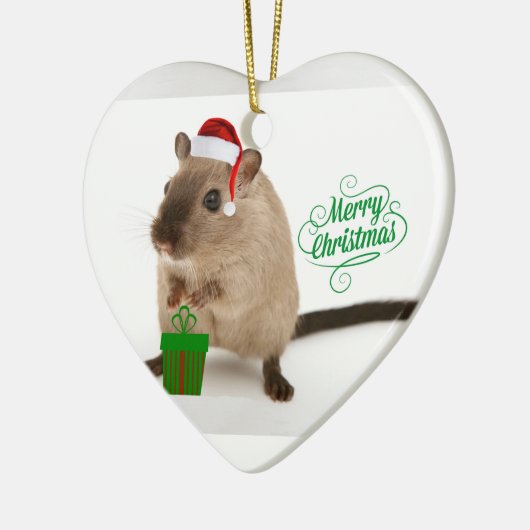 Merry Christmouse Keramik Ornament (Links)