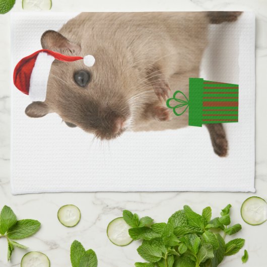 Merry Christmouse Küchentuch (Gefaltet)