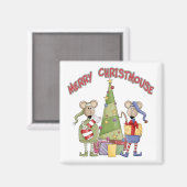 Merry Christmouse Magnet (Vorderseite/Rückseite)