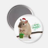 Merry Christmouse Magnet (Vorderseite/Rückseite)