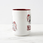 Merry Christmouse With Tree Zweifarbige Tasse (Mittel)