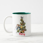 Merry Christmouse Zweifarbige Tasse (Links)