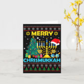 Merry Christmukkah Hanukkah Christmas Tree Xmas Fa Karte (Gelbe Blume)