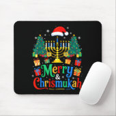 Merry Christmukkah Hanukkah Christmas Tree Xmas Fa Mousepad (Mit Mouse)