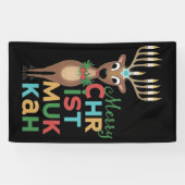 Merry Christmukkah Reindeer Banner (Horizontal)