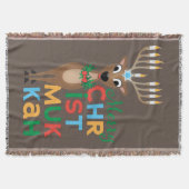 Merry Christmukkah Reindeer Decke (Vorderseite)