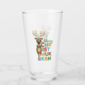 Merry Christmukkah Reindeer Glas (Rückseite)