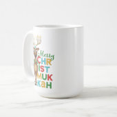 Merry Christmukkah Reindeer Kaffeetasse (Vorderseite Links)