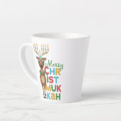 Merry Christmukkah Reindeer Milchtasse (Linke Ecke)