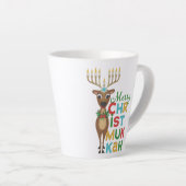Merry Christmukkah Reindeer Milchtasse (Rechte Ecke)