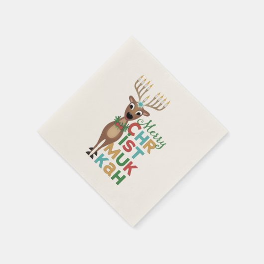 Merry Christmukkah Reindeer Serviette (Ecke)