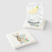 Merry Christmukkah Reindeer Steinuntersetzer (Seitenansicht)