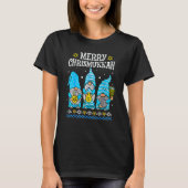 Merry Christmukkah With Gnome Christmas Hanukkah G T-Shirt (Vorderseite)