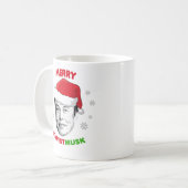 Merry Christmusk Keramik Ornament Kaffeetasse (Vorderseite Links)