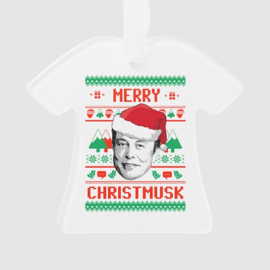 MERRY CHRISTMUSK ORNAMENT (Vorderseite)