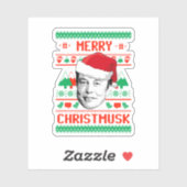 Merry Christmusk UGLY CHRISTMAS SWEATER Aufkleber (Blatt)